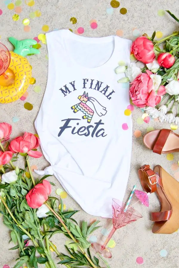 My Final Fiesta | Let's Get Smashed - Mexico Theme Muscle Tanks