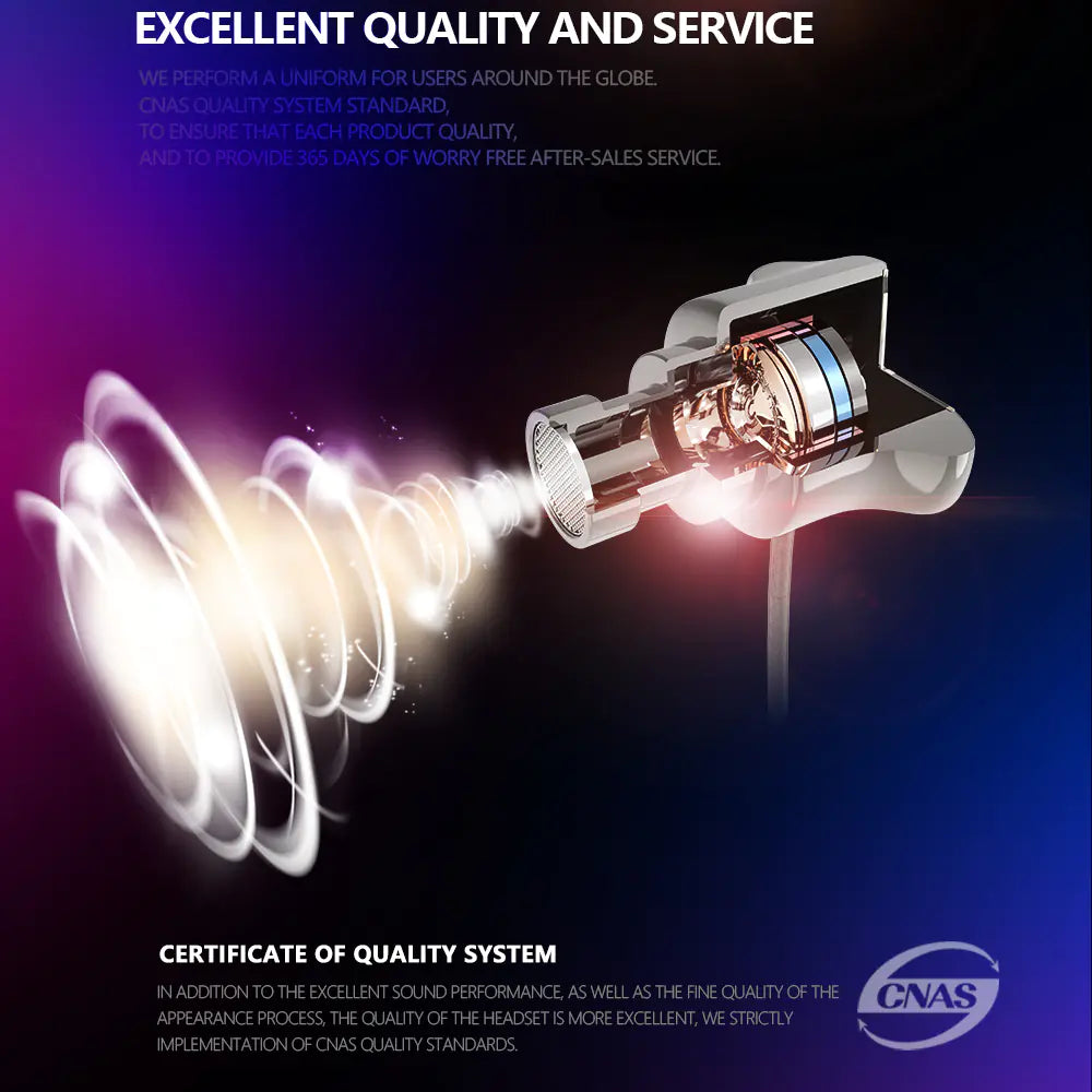 Heavy Bass Metal In-Ear Headphones with Microphone